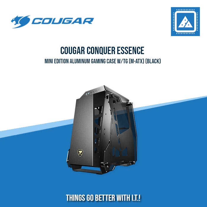 COUGAR CONQUER MINI EDITION ALUMINUM GAMING CASE W/TG (M-ATX) (BLACK) COUGAR CONQUER MINI EDITION ALUMINUM GAMING CASE W/TG (M-ATX) (BLACK)
